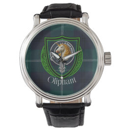 Oliphant Scottish Clan Tartan & Crest 腕時計