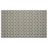 Olive Abstract Floral Grid - Polyester Weave ファブリック (ファットクォーター)