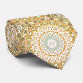 Olive and Amber Modern Mandala Design ネクタイ (ロール)