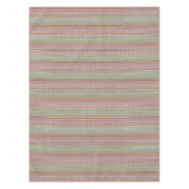 Olive and brown geometric ethnic ornament テーブルクロス (正面)