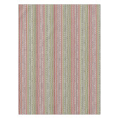 Olive and brown geometric ethnic ornament テーブルクロス (正面)