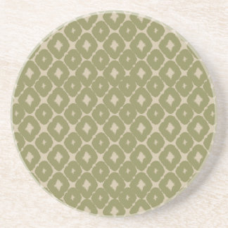 Olive and cream Boho Geometric Throw Pillow コースター