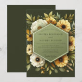Olive Anemone Autumn Wedding 招待状 (正面/裏面)
