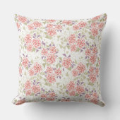 olive beige mosaic floral pattern retro  クッション (正面)