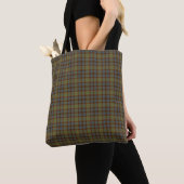 Olive Blue Orange Plaid Tartan トートバッグ (クローズアップ)