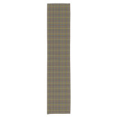 Olive Blue Orange Plaid Tartan Table Runner ショートテーブルランナー (正面)