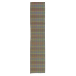 Olive Blue Orange Plaid Tartan Table Runner ショートテーブルランナー