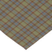 Olive Blue Orange Plaid Tartan Table Runner ショートテーブルランナー (コーナー)