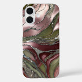 Olive Blush Marble Phone Case Gold Luxury Case-Mate iPhoneケース (裏面)