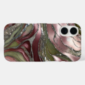 Olive Blush Marble Phone Case Gold Luxury Case-Mate iPhoneケース (裏面 (横))