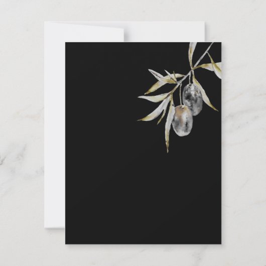 Olive Branchの結婚詳細エンクロージャカード 招待状 (裏面)