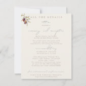 Olive Branchの結婚詳細エンクロージャカード 招待状 (正面)