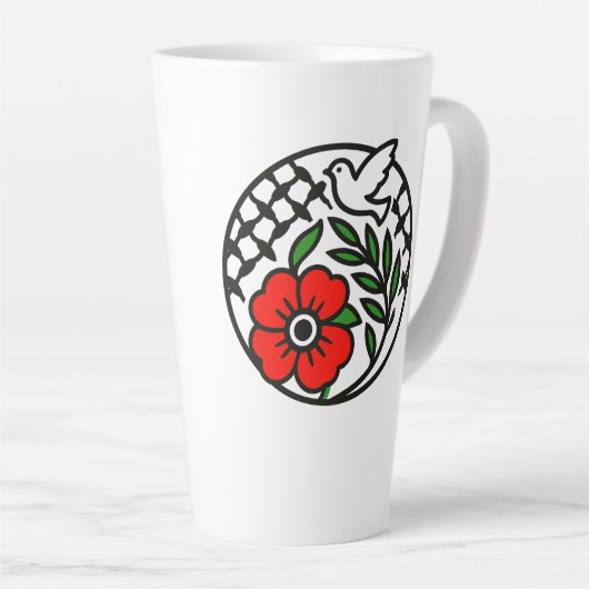 Olive Branch and Dove カフェラテマグ (右アングル)