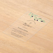 olive branch Baptism アクリル招待状 (レイダウン)