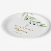 olive branch Baptism  ペーパープレート (アングル)