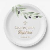 olive branch Baptism  ペーパープレート (正面)