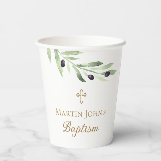 olive branch Baptism  紙コップ (裏面)