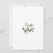 Olive Branch Elegant Minimal Bridal Shower 招待状 (裏面)
