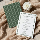 Olive Branch Garden Wedding Itinerary Card 招待状