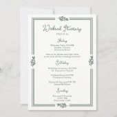 Olive Branch Garden Wedding Itinerary Card 招待状 (正面)