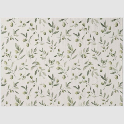 Olive Branch Mediterranean Pattern  薄葉紙 (正面)