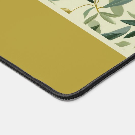 Olive Branch Monogram Name  デスクマット (コーナー)
