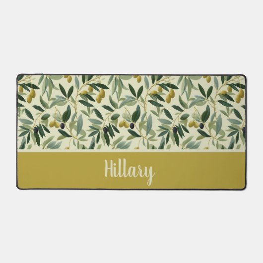 Olive Branch Monogram Name  デスクマット (正面)