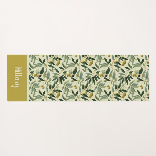 Olive Branch Monogram Name  ヨガマット (裏面(横))