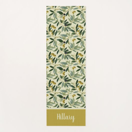 Olive Branch Monogram Name  ヨガマット (正面)