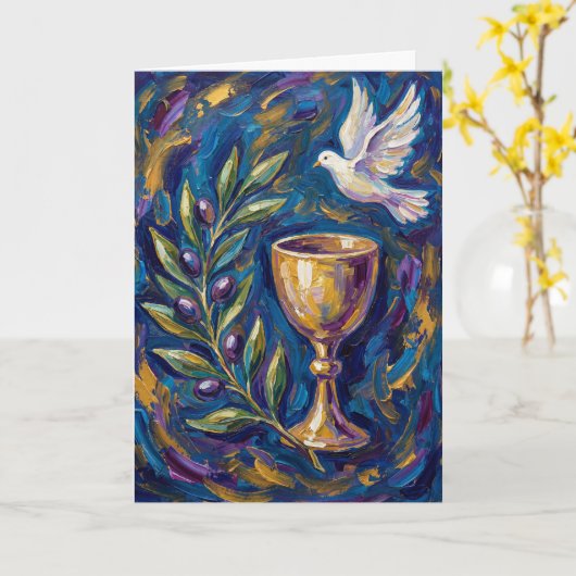Olive Branch of Peace Easter Card カード (黄色い花)
