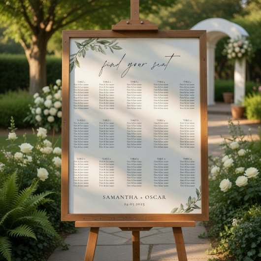 Olive Branch Seating Chart | Find Your Seat ポスター