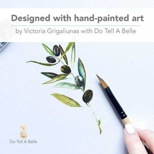 Olive Branch Signature Drinks Wedding Sign ポスター