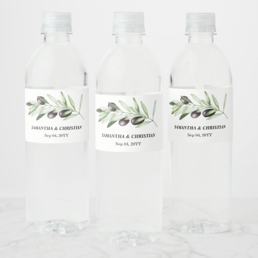 Olive Branch   Water Bottle Label ペットボトルラベル (ボトル)