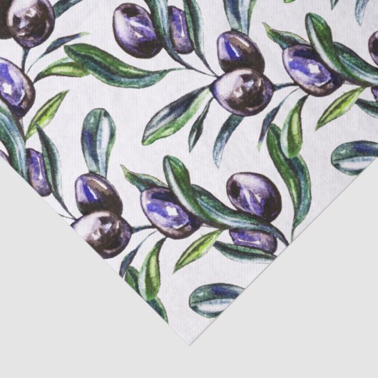 Olive Branch Watercolor Pattern  薄葉紙 (詳細)