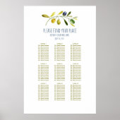 Olive branch wedding dinner seating chart ポスター (正面)
