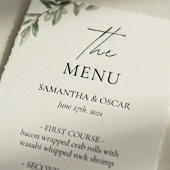 Olive Branch Wedding Menu | Elegant Greenery メニュー