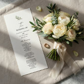 Olive Branch Wedding Program | Minimal  メニュー