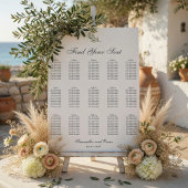 Olive Branch Wedding Seating Chart | Minimal  ポスター