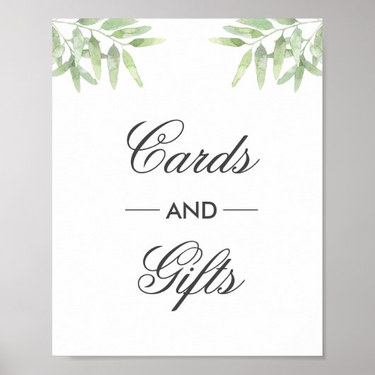 Olive Branches. Wedding cards and gifts Poster ポスター (正面)