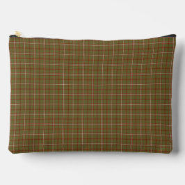 Olive Burgundy Plaid Classic Pattern Rustic アクセサリーポーチ