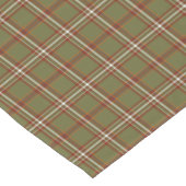 Olive Burgundy White Plaid Classic Table Runner ショートテーブルランナー (コーナー)