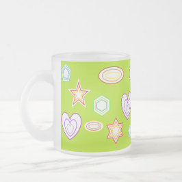 Olive colour Shapes mug フロストグラスマグカップ