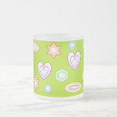 Olive colour Shapes mug フロストグラスマグカップ (中央)