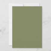 Olive Earthy Autumnal Wedding 招待状 (裏面)