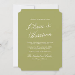 Olive Estate Calligraphy Wedding Invitation 招待状