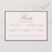 Olive Estate Calligraphy Wedding RSVP Card エンクロージャーカード (正面)