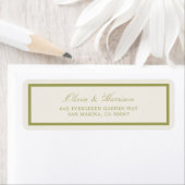 Olive Estate Wedding Return Address Label ラベル (インサイチュ)