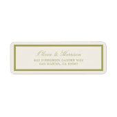 Olive Estate Wedding Return Address Label ラベル (正面)