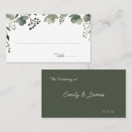 Olive Floral Wedding プレイスカード