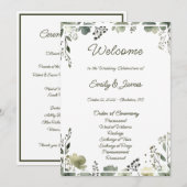 Olive Floral Wedding プログラム (正面/裏面)
